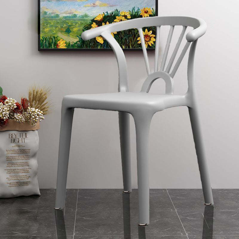 Modern Curved Plastic Dining Chair