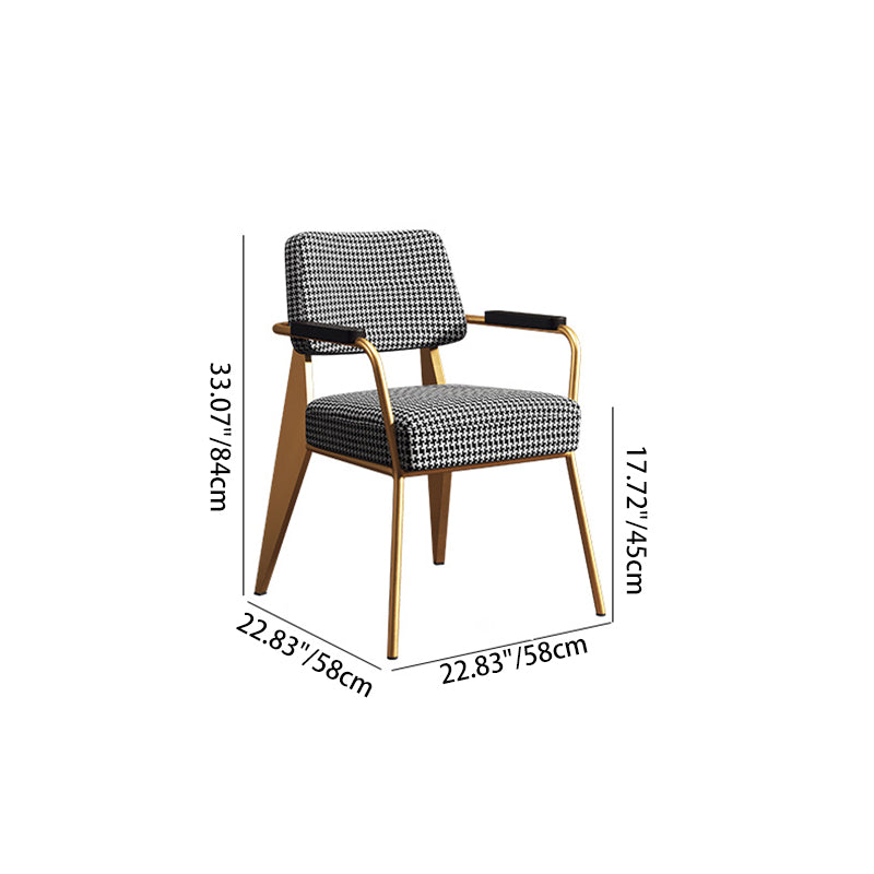 Scandinavian Cushion Iron Velvet Chair — D