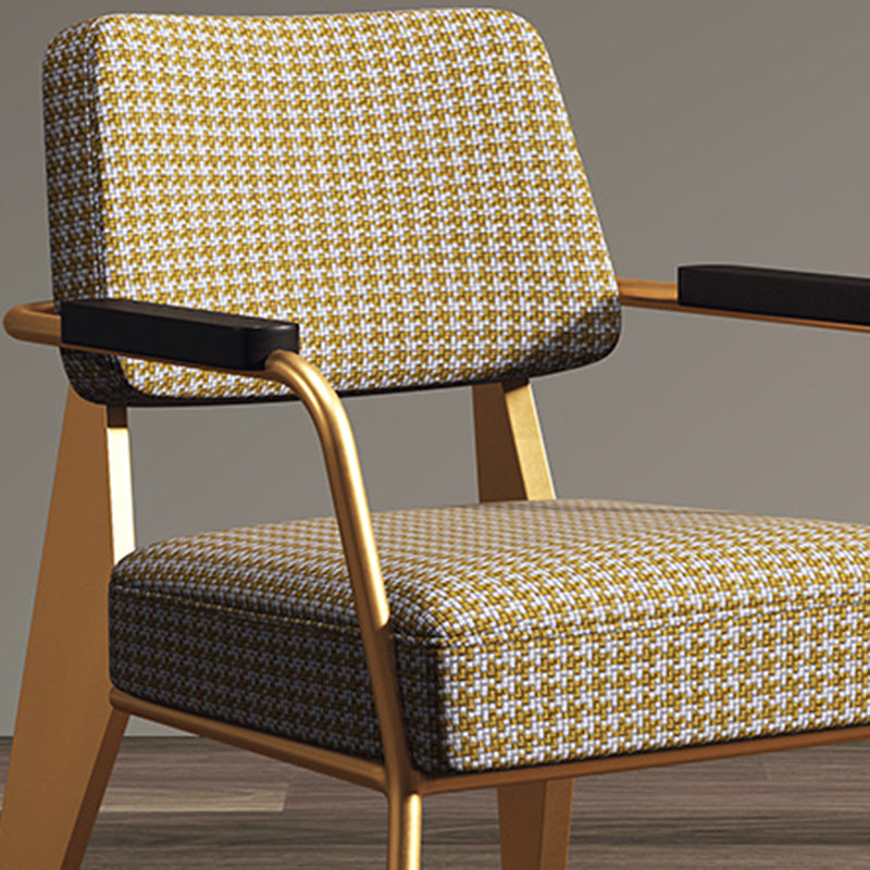 Scandinavian Cushion Iron Velvet Chair — F