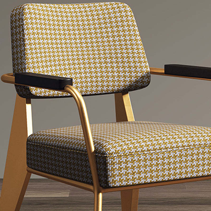 Scandinavian Cushion Iron Velvet Chair — F