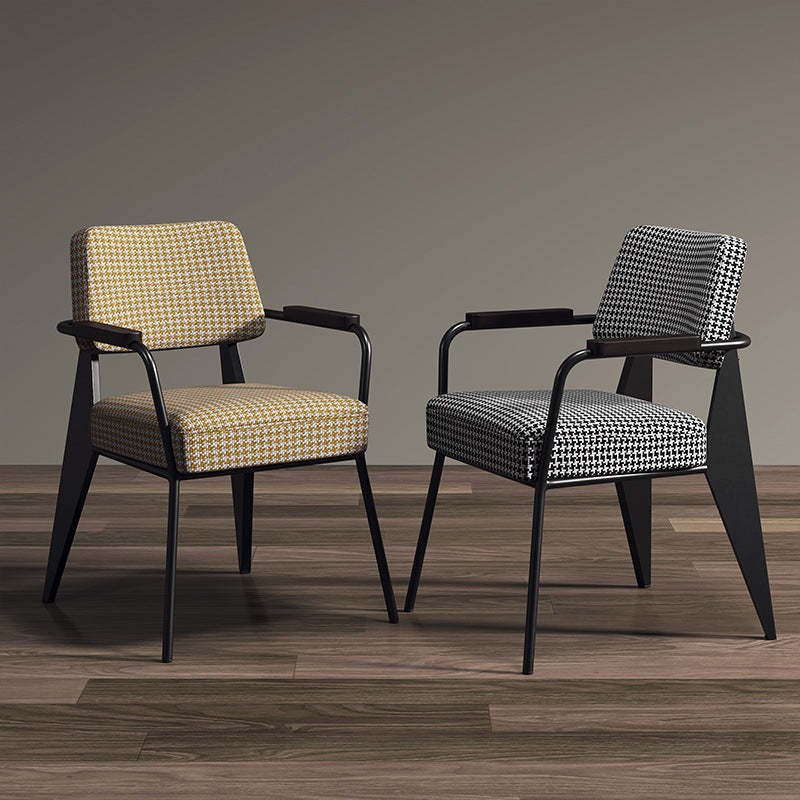 Scandinavian Cushion Iron Velvet Chair — B