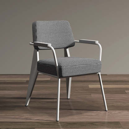 Scandinavian Cushion Iron Velvet Chair — H
