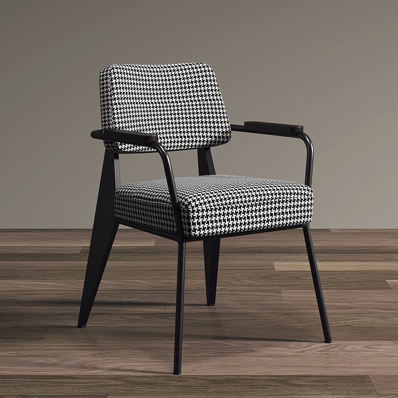 Scandinavian Cushion Iron Velvet Chair