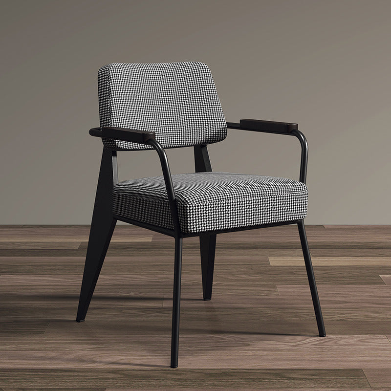 Scandinavian Cushion Iron Velvet Chair