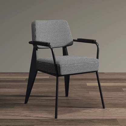 Scandinavian Cushion Iron Velvet Chair