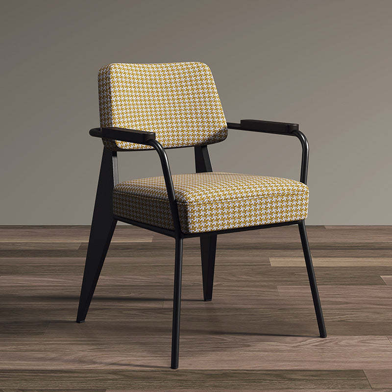 Scandinavian Cushion Iron Velvet Chair