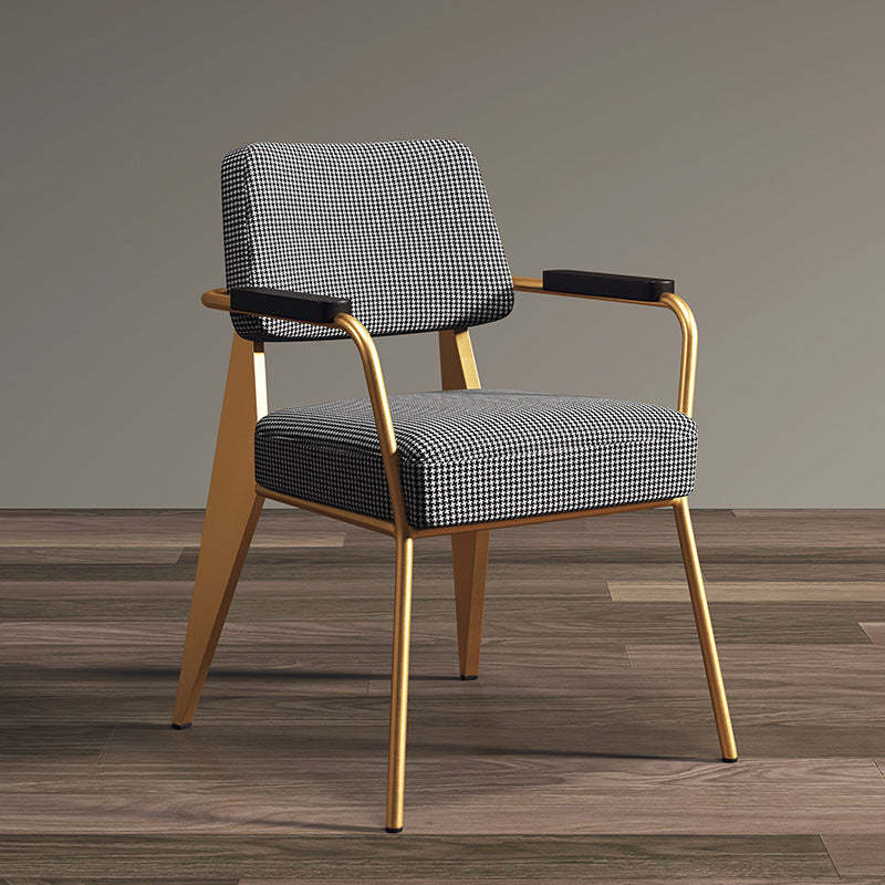 Scandinavian Cushion Iron Velvet Chair