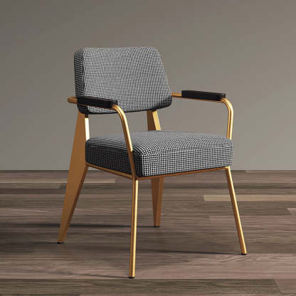 Scandinavian Cushion Iron Velvet Chair