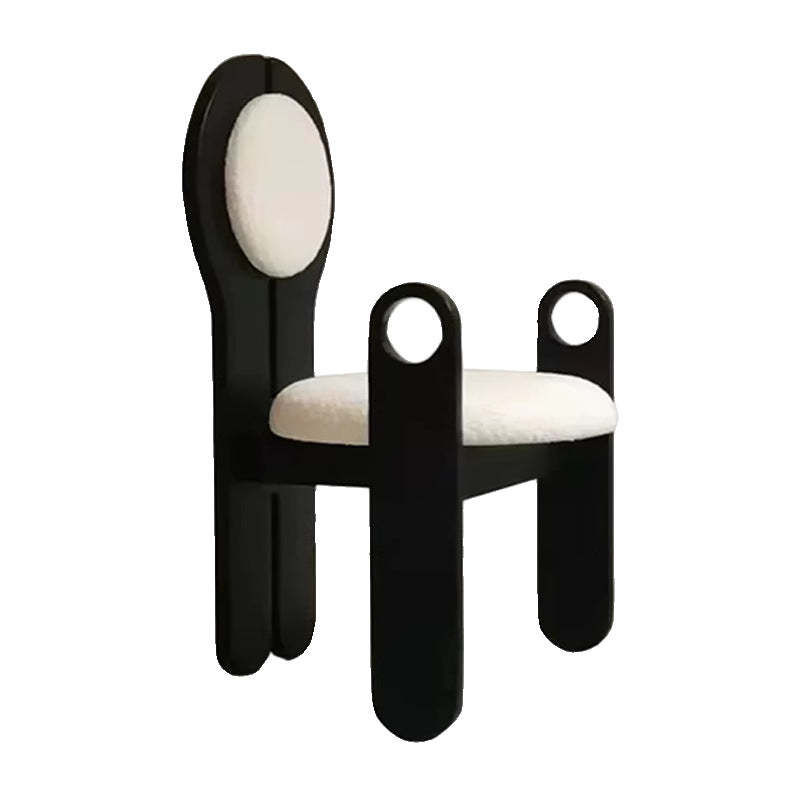 Mid-Century Boucle Wood Dining Chair