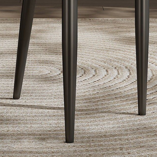 Modern Loop-Back Leather Steel Dining Chair