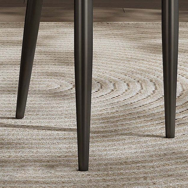 Modern Loop-Back Leather Steel Dining Chair