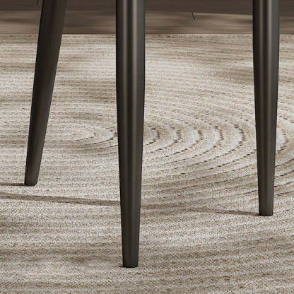 Modern Loop-Back Leather Steel Dining Chair