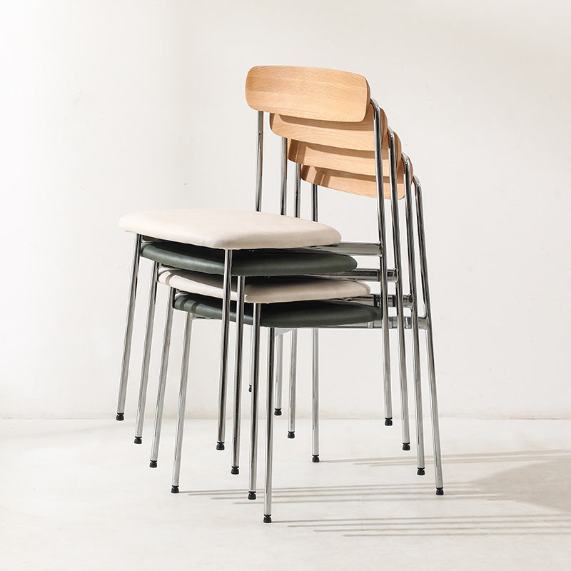 Scandinavian Wood Steel Dining Chair