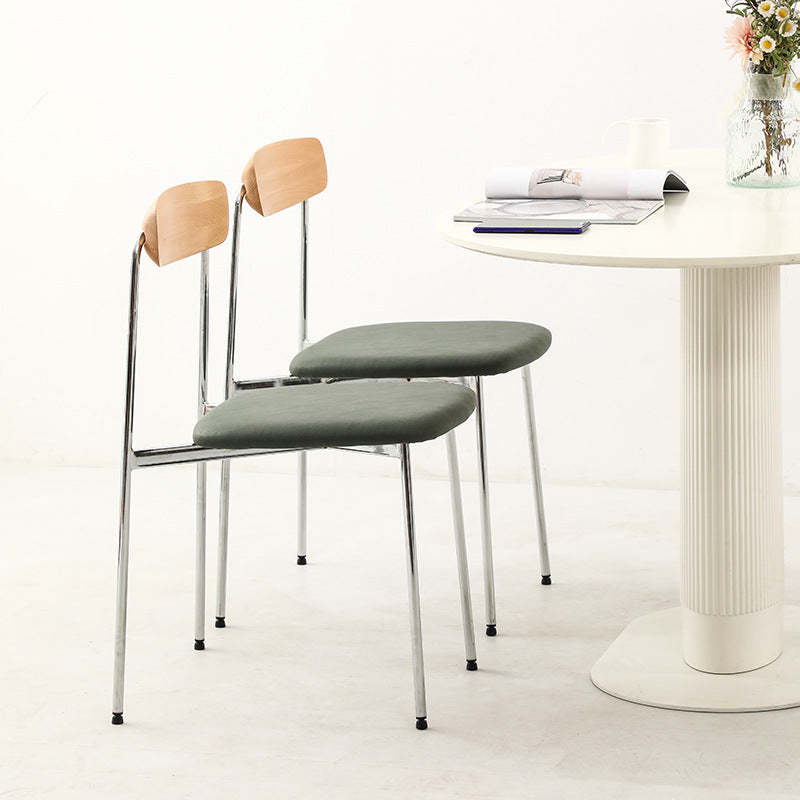 Scandinavian Wood Steel Dining Chair