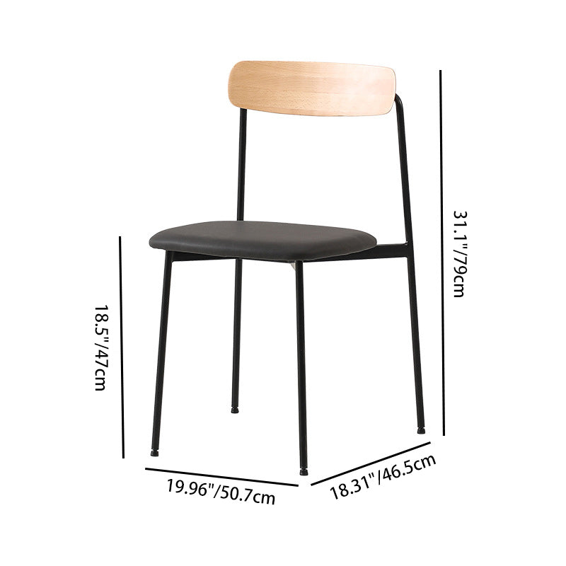 Scandinavian Wood Steel Dining Chair