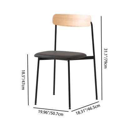 Scandinavian Wood Steel Dining Chair