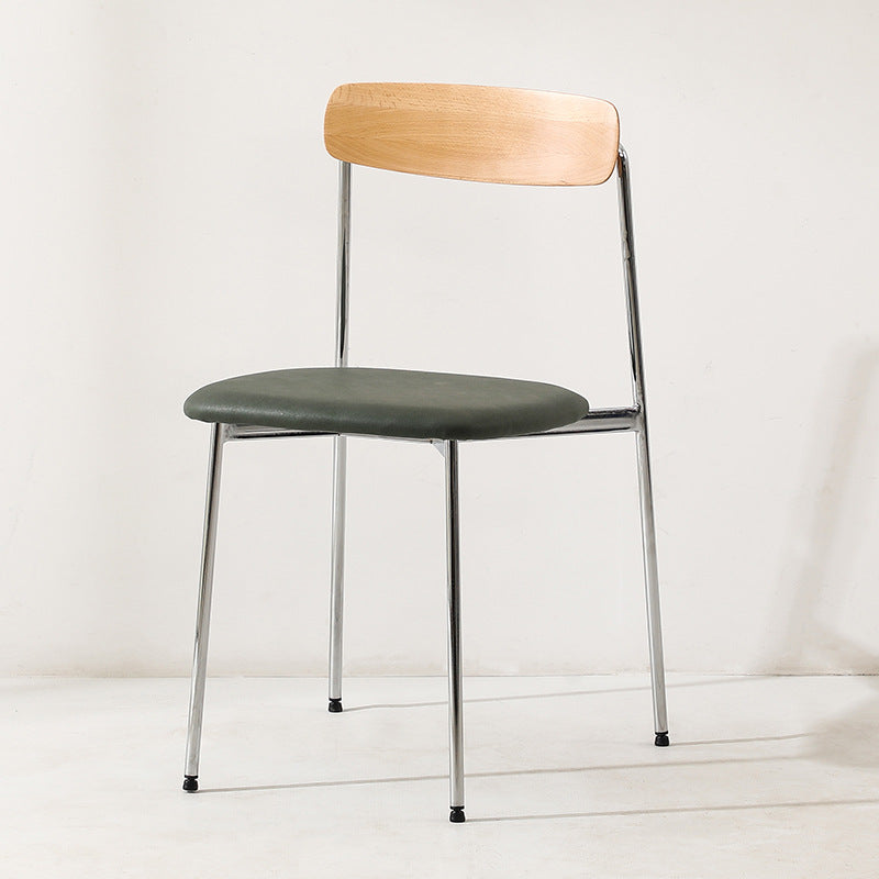 Scandinavian Wood Steel Dining Chair