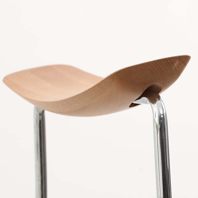 Scandinavian Wood Steel Dining Chair