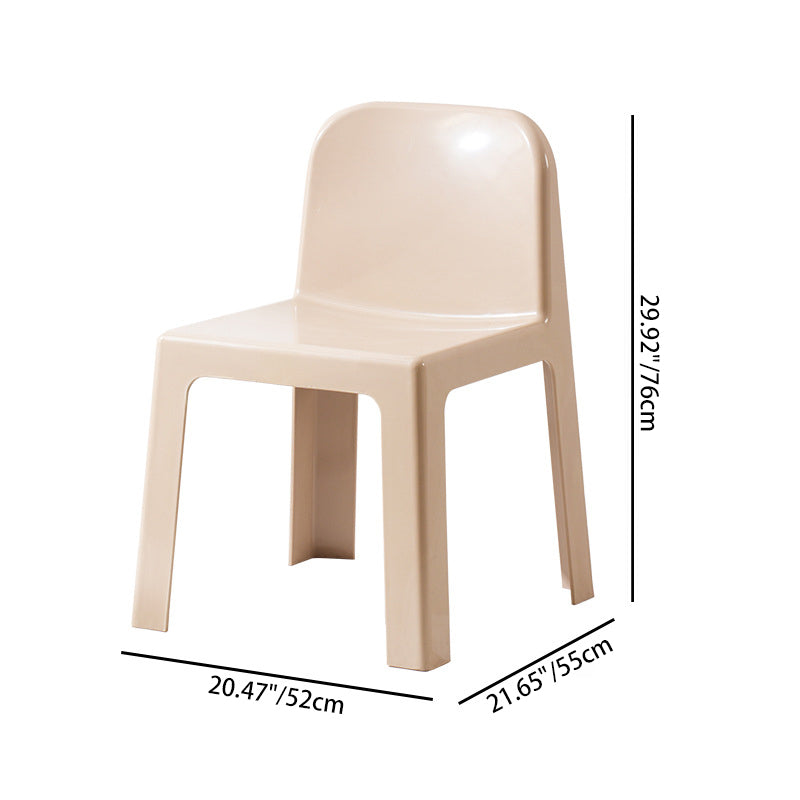 Minimalist Plastic Dining Chair — Black