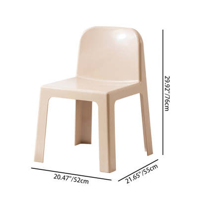 Minimalist Plastic Dining Chair — Black