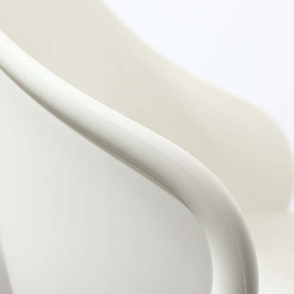 Scandinavian Sleek Plastic Dining Chair — Gray