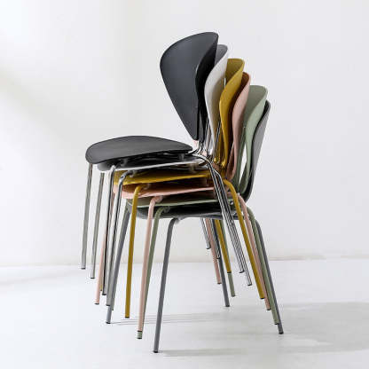 French Triangular Back Plastic Dining Chair