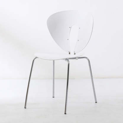 French Triangular Back Plastic Dining Chair