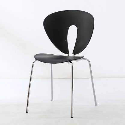 French Triangular Back Plastic Dining Chair