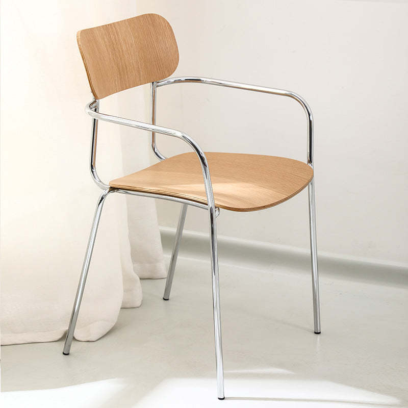 Industrial Solid Wood Metal Dining Chair