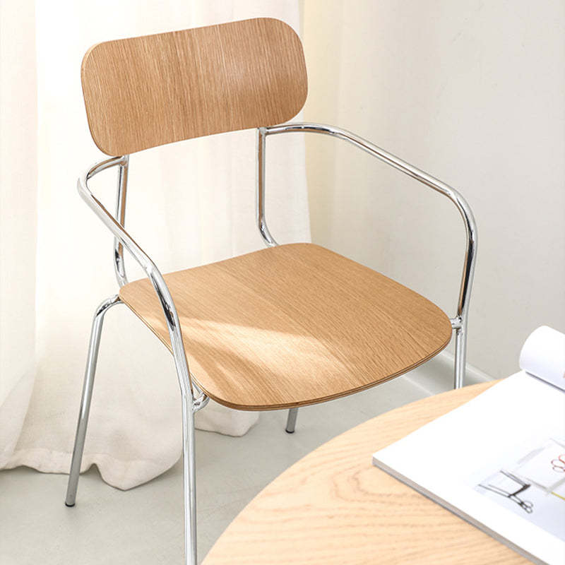 Industrial Solid Wood Metal Dining Chair