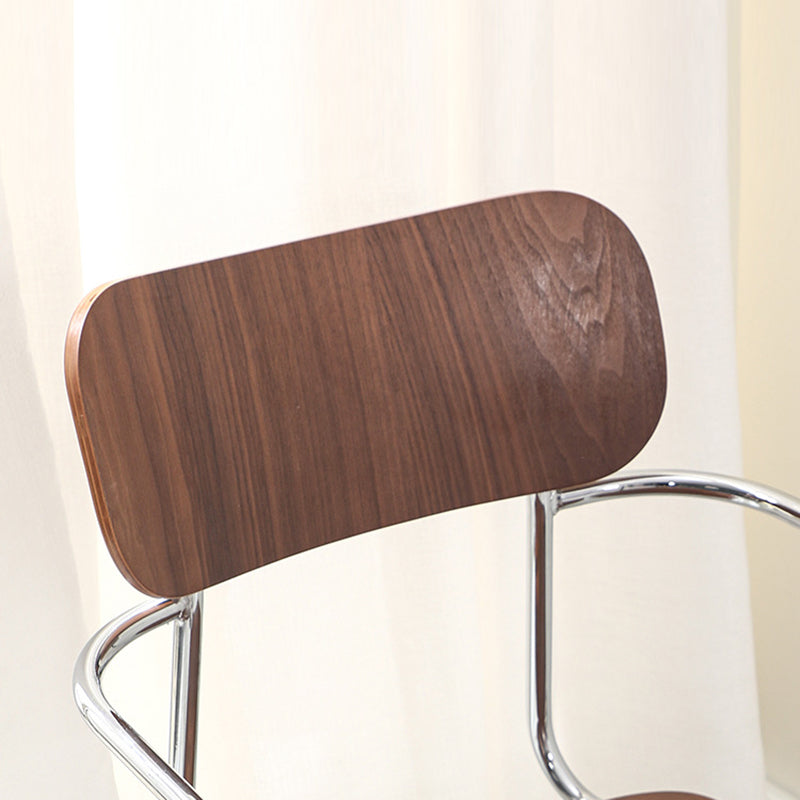 Industrial Solid Wood Metal Dining Chair