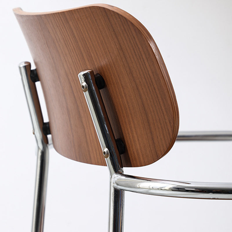 Industrial Solid Wood Metal Dining Chair