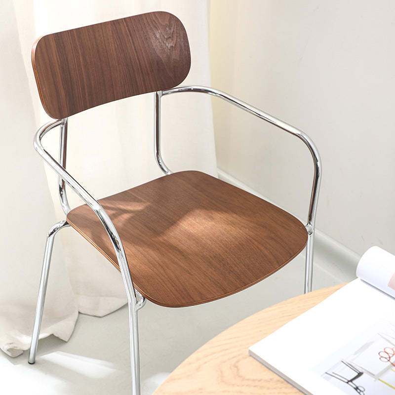 Industrial Solid Wood Metal Dining Chair