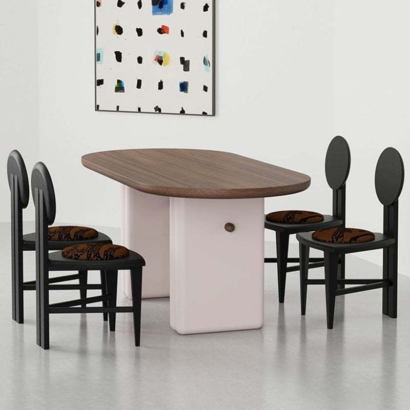 Mid-Century Triangle Solid Wood Dining Chair