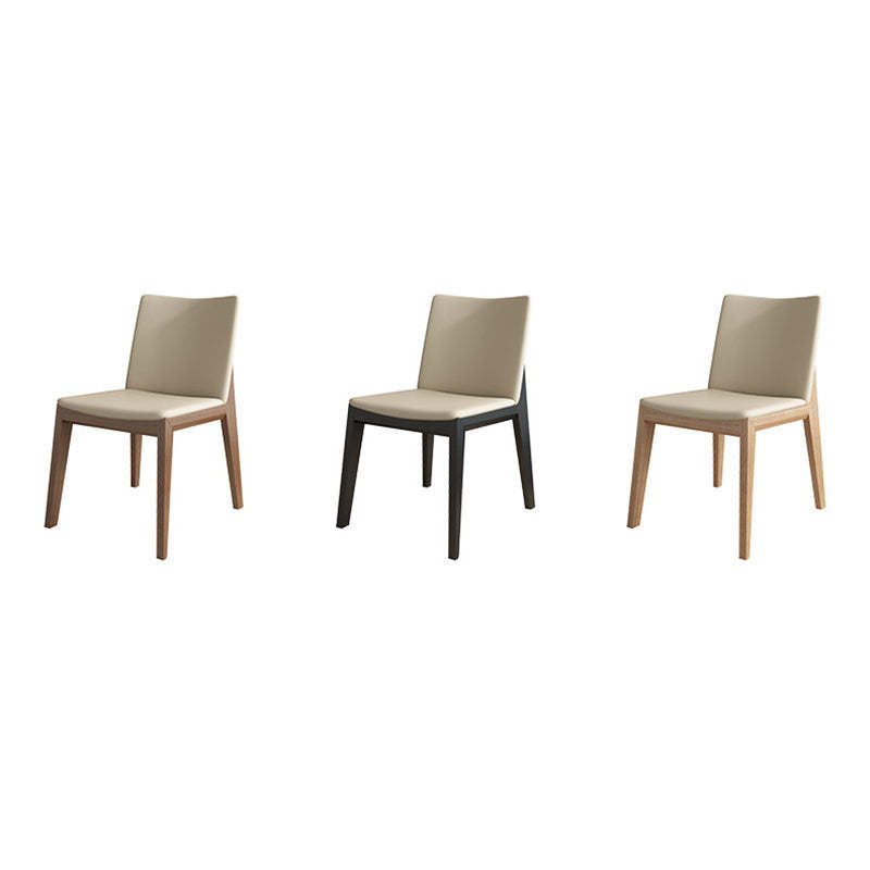 Scandinavian Ash Wood Leather Dining Chair