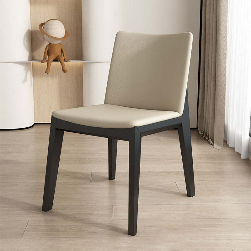Scandinavian Ash Wood Leather Dining Chair