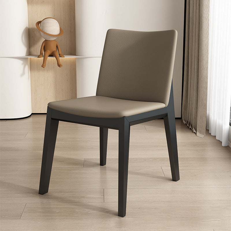 Scandinavian Ash Wood Leather Dining Chair