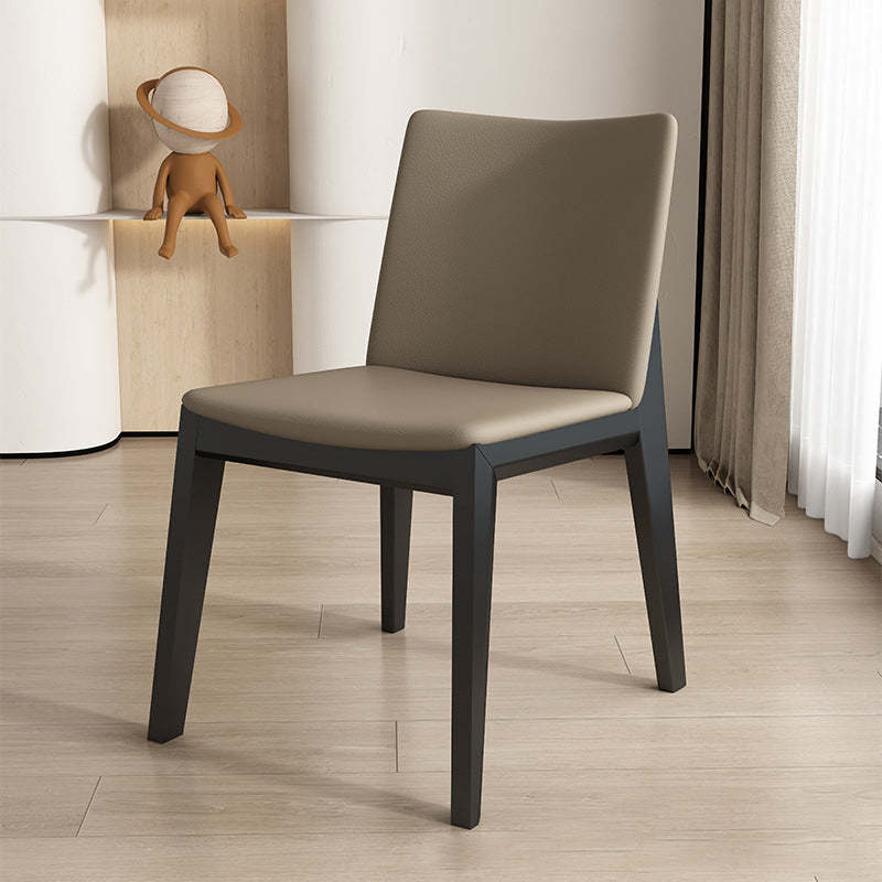 Scandinavian Ash Wood Leather Dining Chair