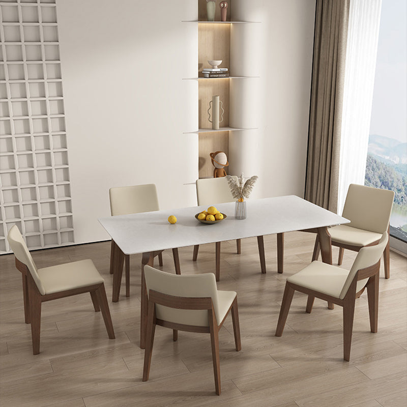 Scandinavian Ash Wood Leather Dining Chair — C