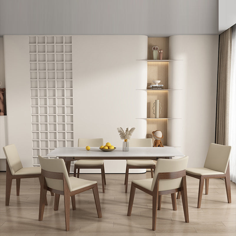 Scandinavian Ash Wood Leather Dining Chair — E