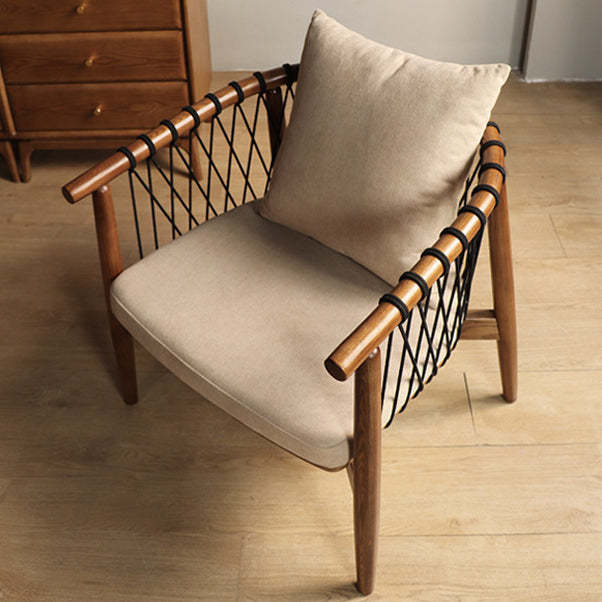 Scandinavian Curved Ash Wood Accent Chair