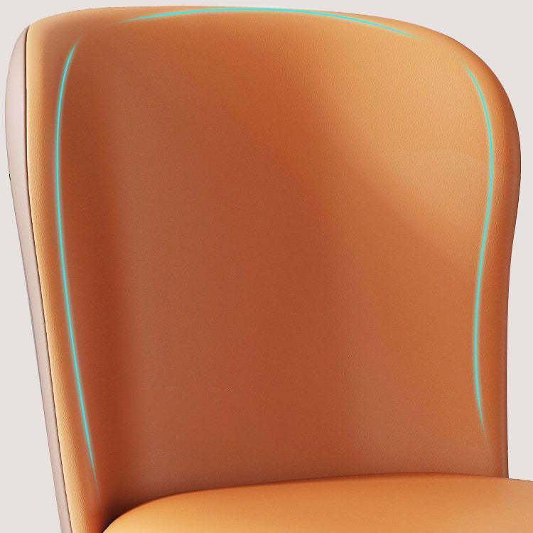 Scandinavian Microfiber Leather Stainless Steel Dining Chair — E