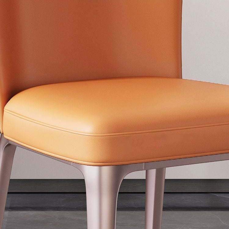 Scandinavian Microfiber Leather Stainless Steel Dining Chair