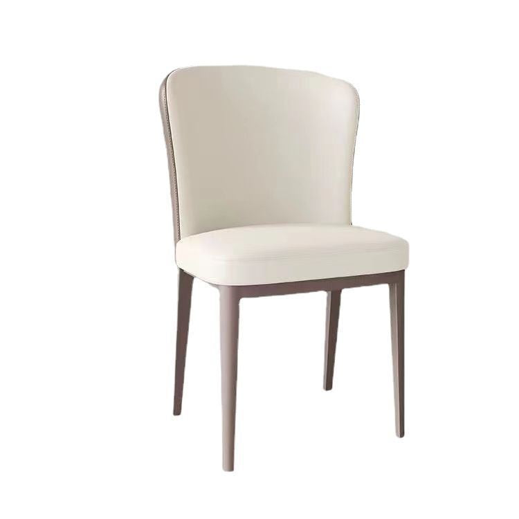 Scandinavian Microfiber Leather Stainless Steel Dining Chair
