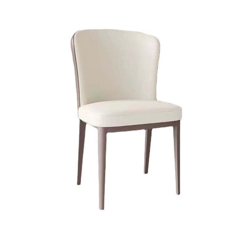 Scandinavian Microfiber Leather Stainless Steel Dining Chair