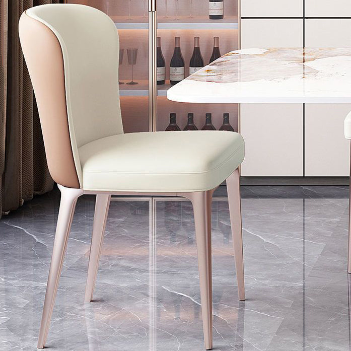 Scandinavian Microfiber Leather Stainless Steel Dining Chair