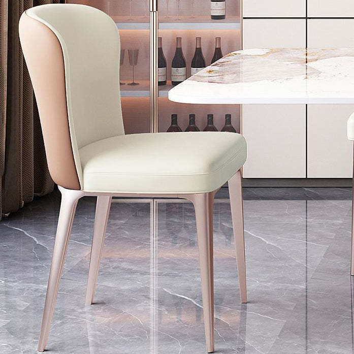 Scandinavian Microfiber Leather Stainless Steel Dining Chair