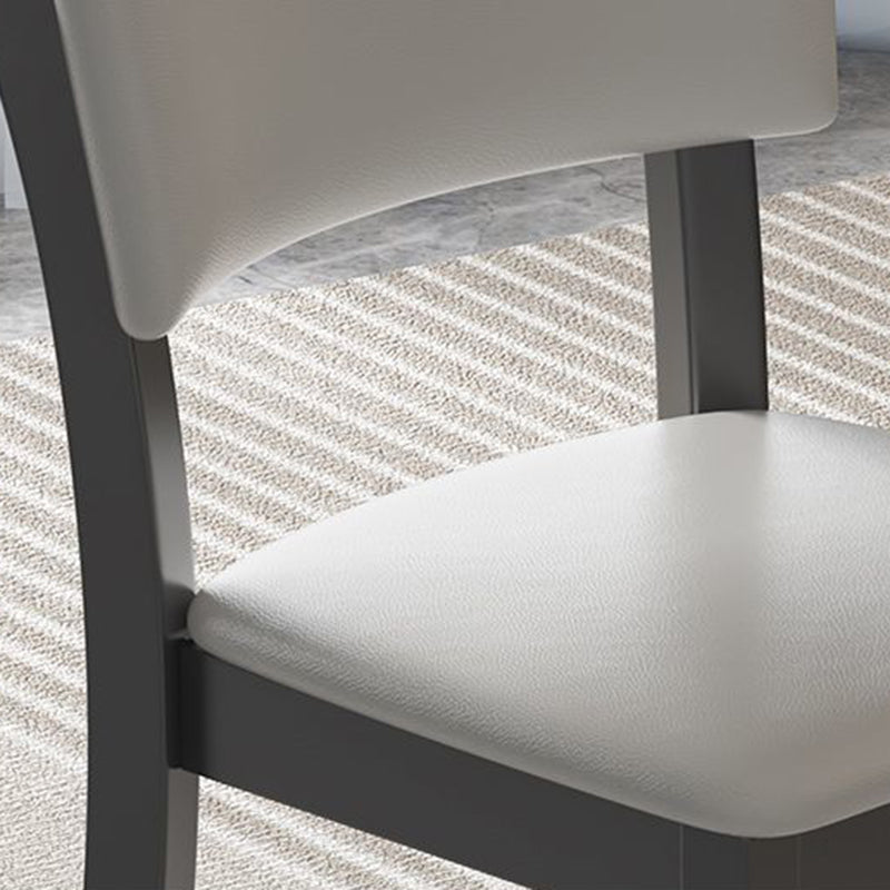 Minimalist Rubberwood Leather Dining Chair