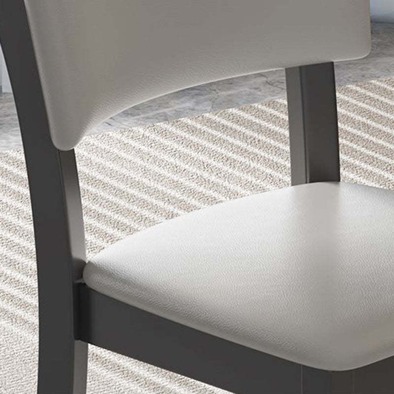Minimalist Rubberwood Leather Dining Chair