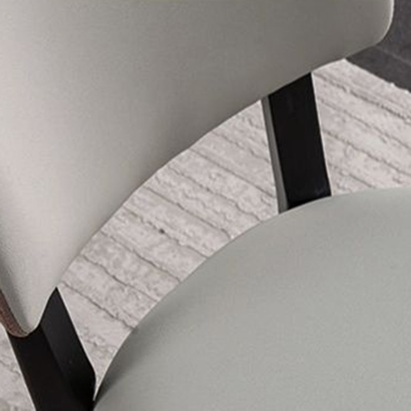 Minimalist Rubberwood Leather Dining Chair